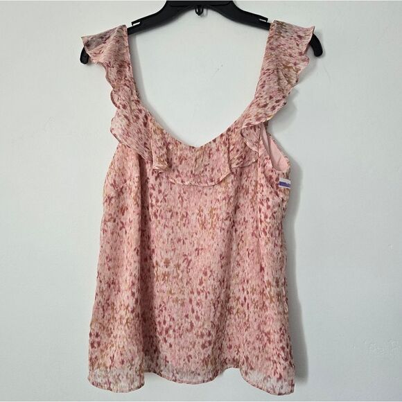 Halogen Ruffle Strap Tank in Ballet Slipper - Picture 2 of 6